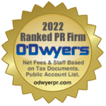 ODwyers Rankings 2022 PR Firm recognition